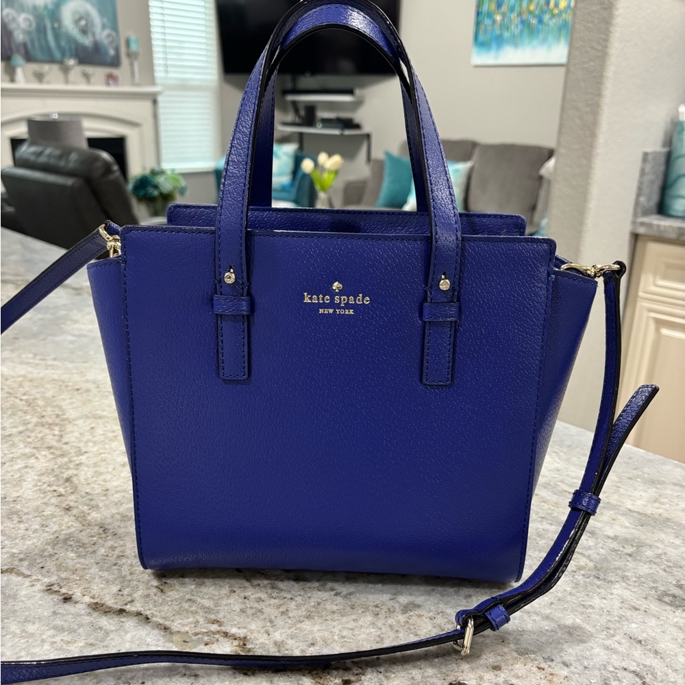 Like New - Kate Spade Royal Blue Satchel w/ Crossbody Strap